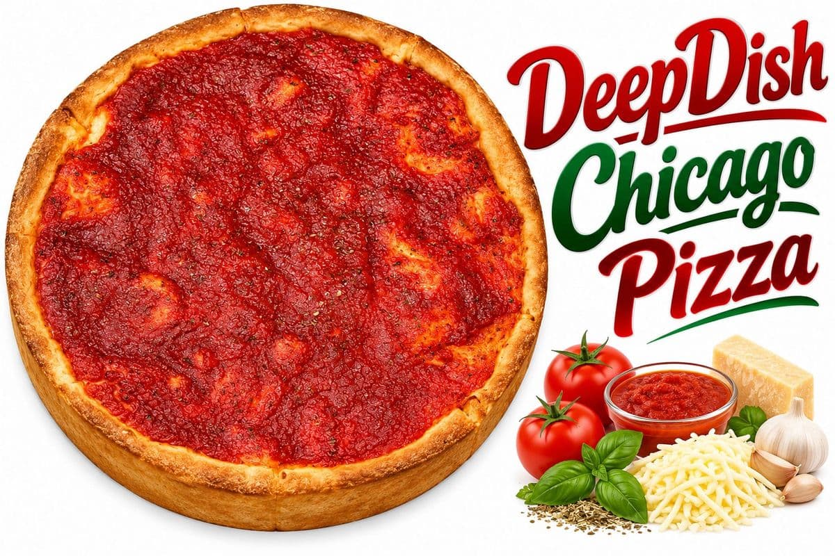 Medium Deep Dish Pepperoni , Mushroom,