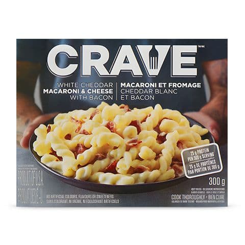 CRAVE White Cheddar Mac & Cheese With Bacon 300g