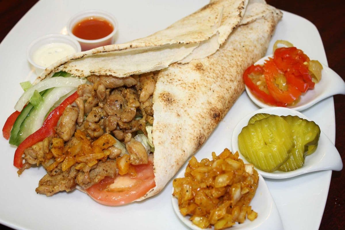 Chicken Wrap and free pop (HALAL)