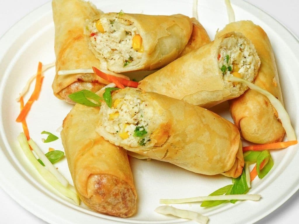 Cheese Corn Spring Rolls