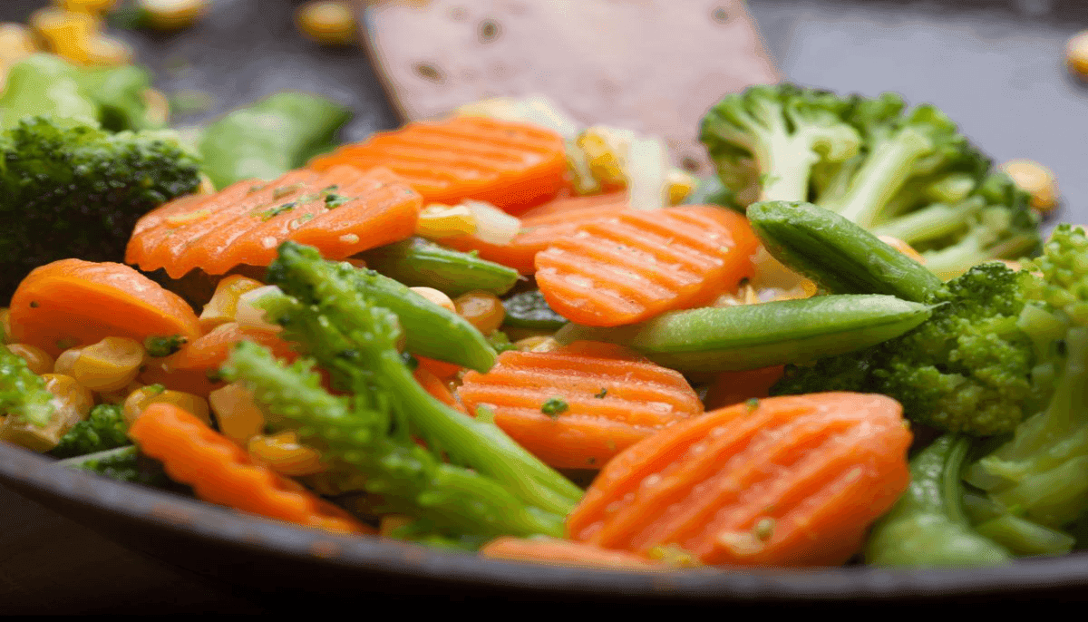 Mixed Vegetables & a butter naan