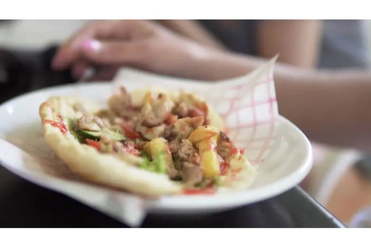 Chicken and Beef Shawarma Pita Sandwich