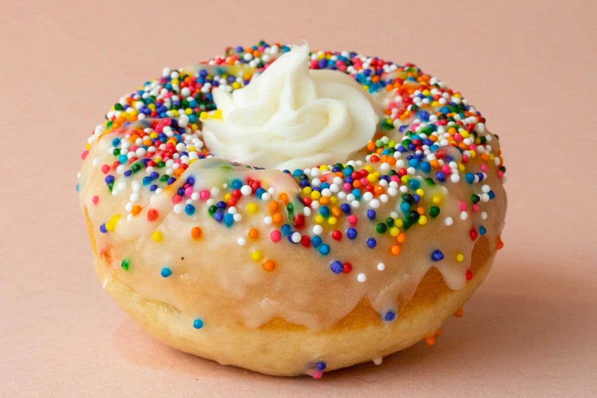 Birthday Cake Protein Donut