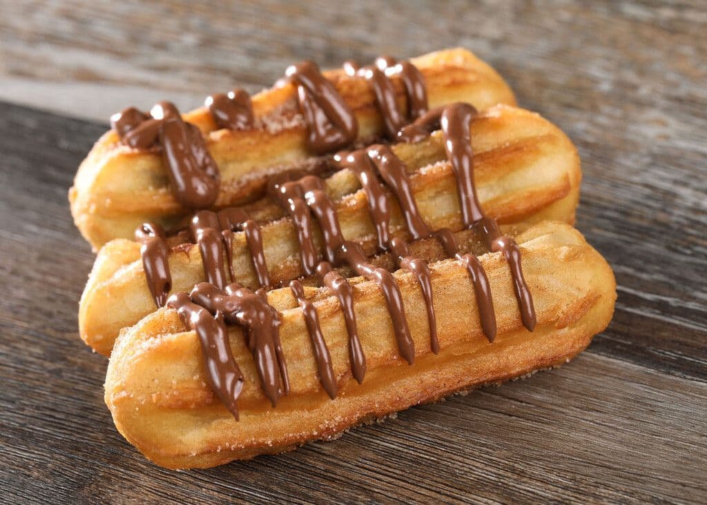 Churros Stuffed with Nutella