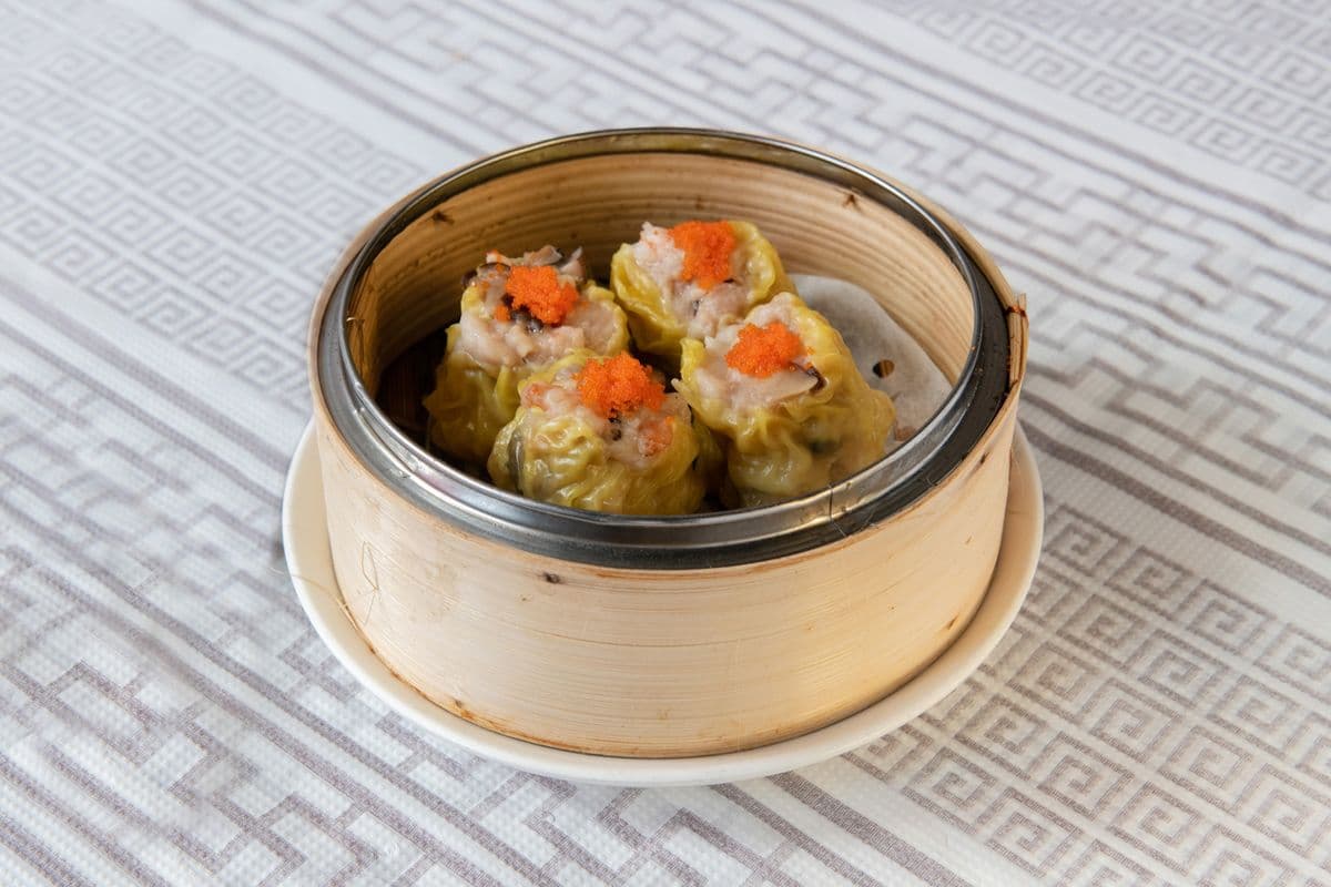 Steamed Shiu-Mai with Tobiko Pork Shrimp and Mushroom