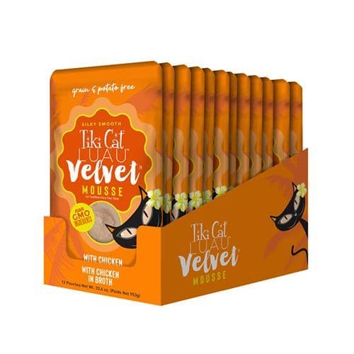 Tiki Cat Luau Velvet Mousse with Chicken in Broth Wet Cat Food 2.8 oz