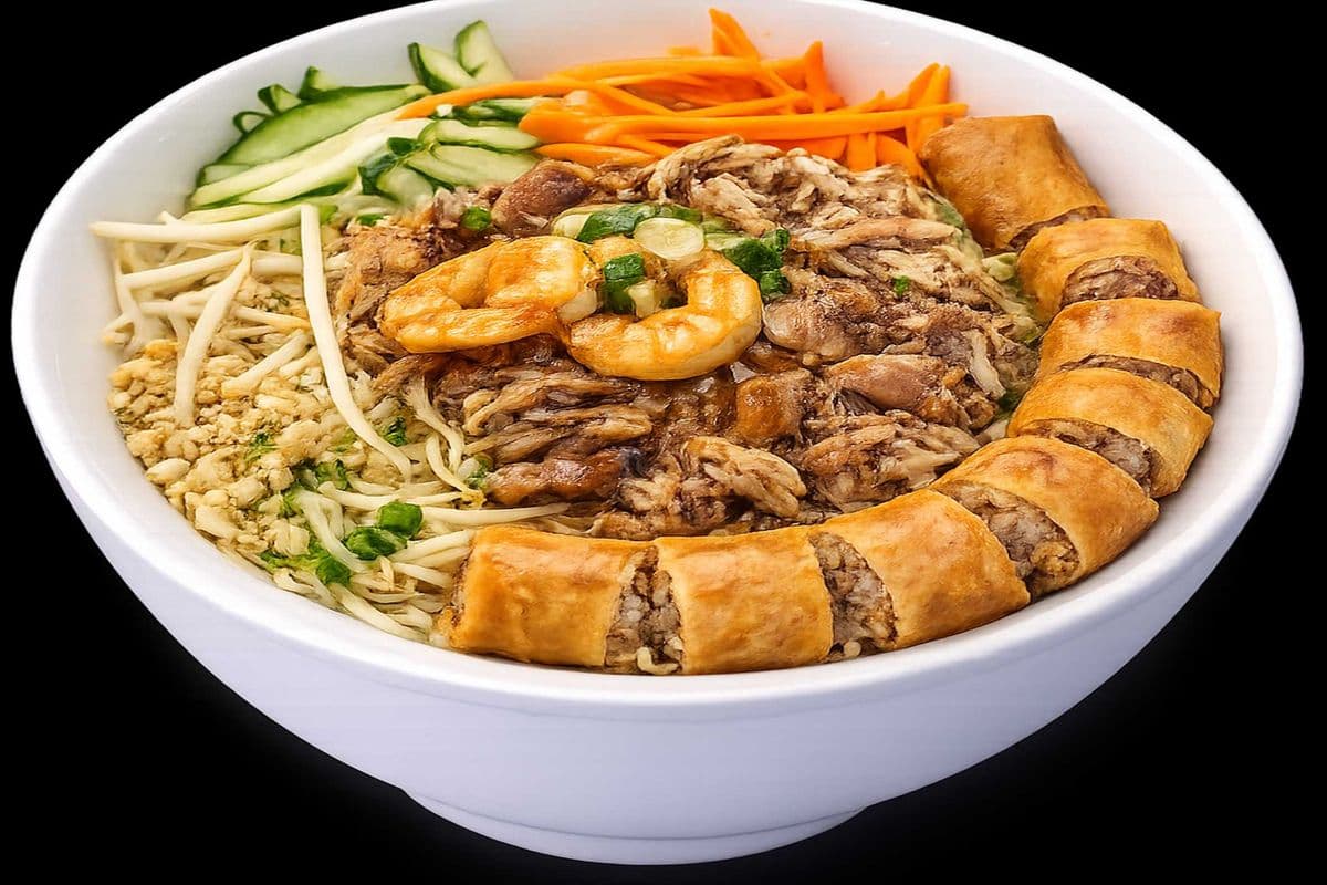 20. Char-Broiled Chicken, Shrimp (2 pcs), and Spring Roll Vermicelli