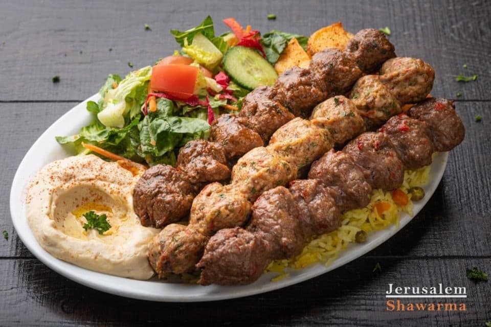 Chicken, Lamb, and Beef Kaffta Plate