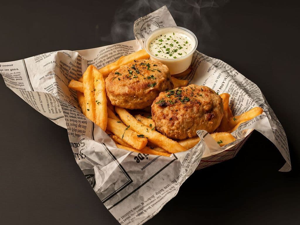 Crab Cake with Fries