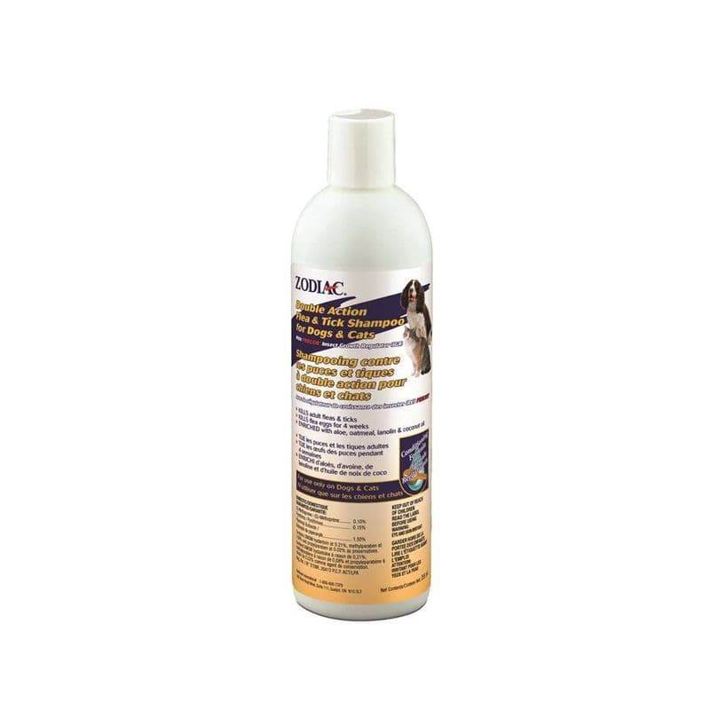 Zodiac Double Action Flea & Tick Shampoo For Dogs & Cats 355 ml