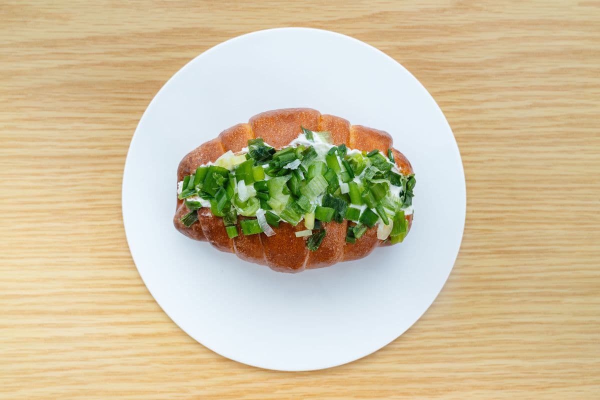 Salted Butter Bread with Green Onion Cream Cheese