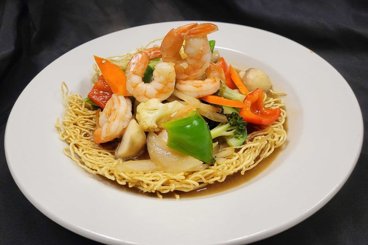 Table d'hôte - Nid de crevettes sautées