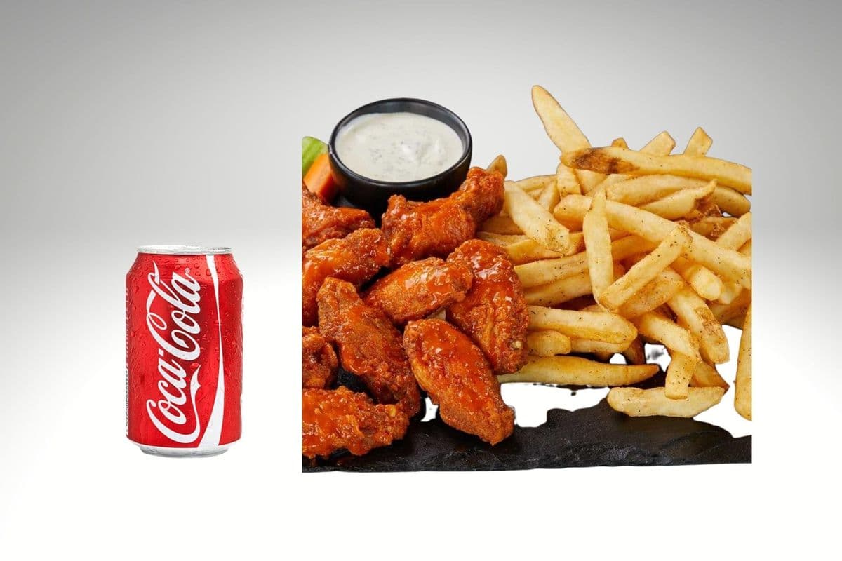 Chicken Wings + Fries + Pop / Canh Ga + Khoai Tay + Nuoc Ngot
