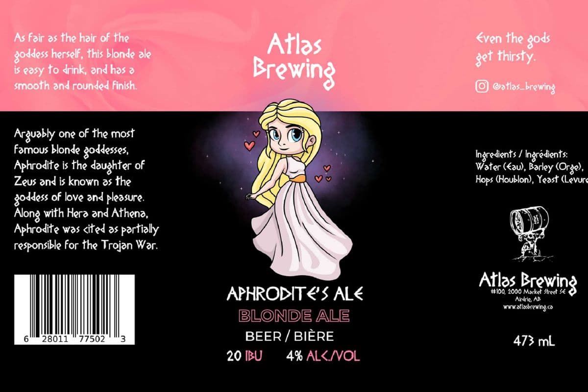 Aphrodite's Ale Blonde Ale 4-pack (4 x 473 ml Can)