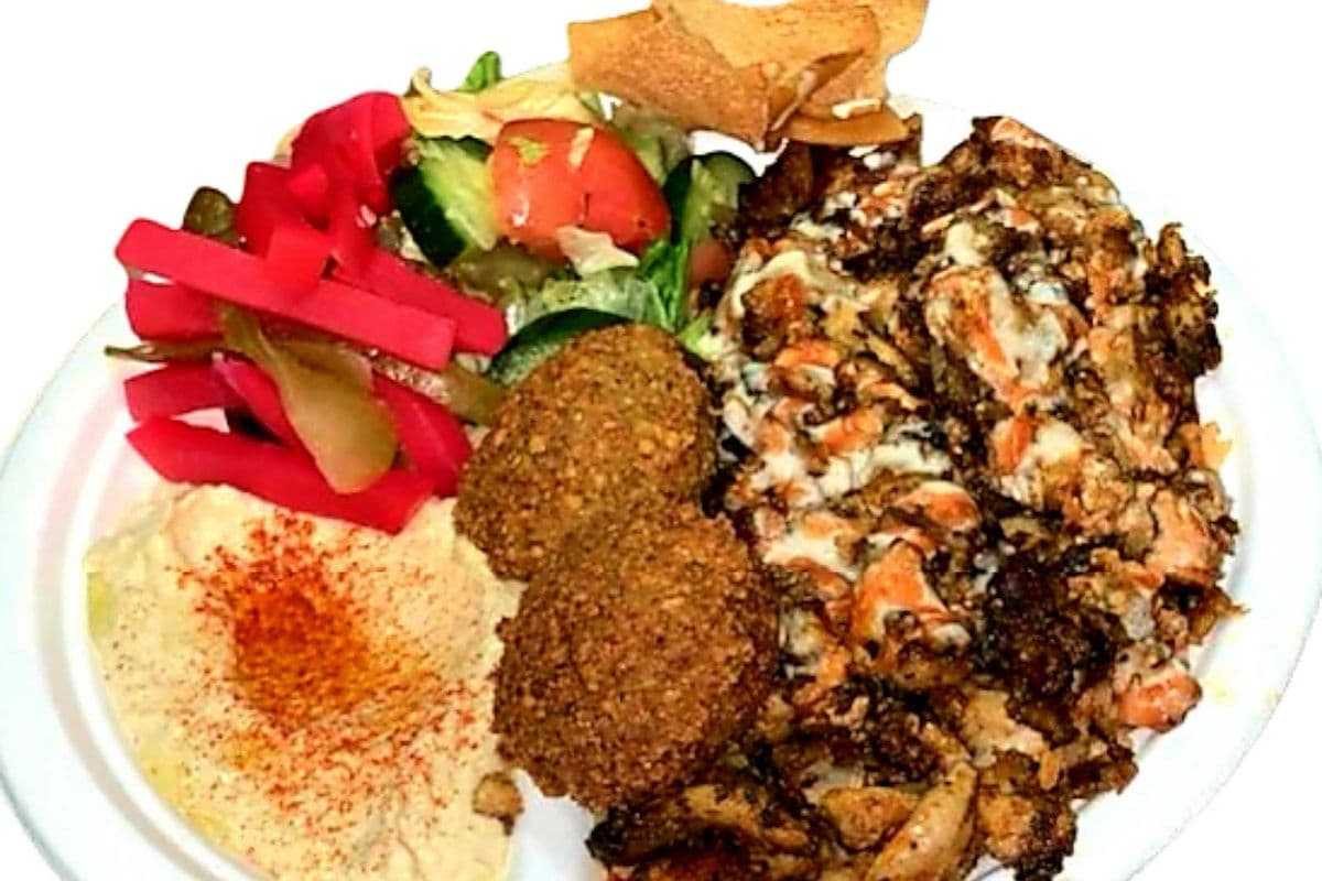 Mixed Chicken and Falafel Plate
