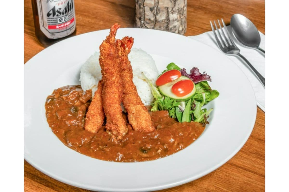 Hayashi with Fried Prawns (3 pcs)