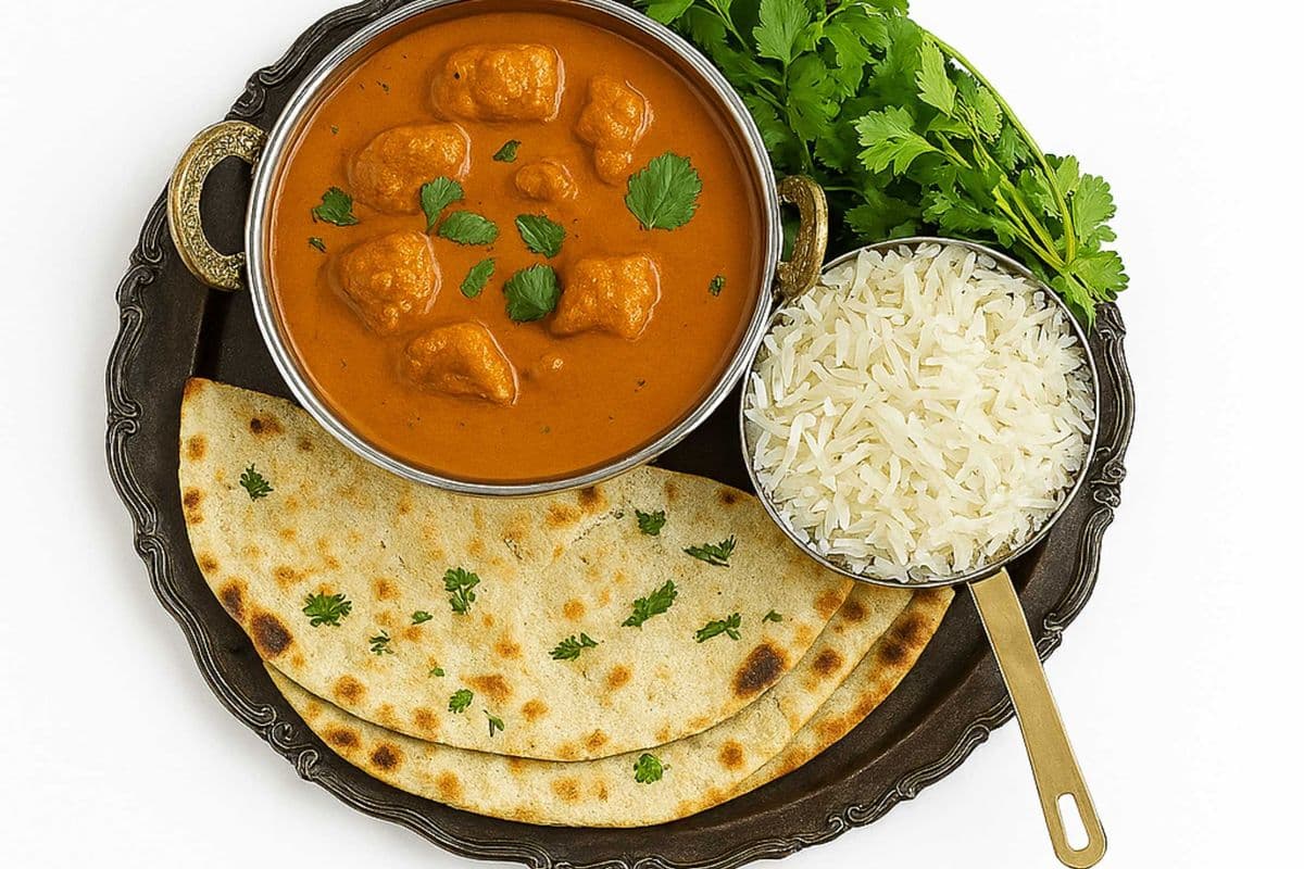 Butter Chicken Combo (24Oz curry,6in rice,1 nan)