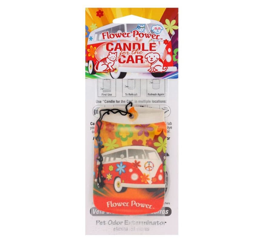 Candle For The Car Flower Power Car Air Freshener