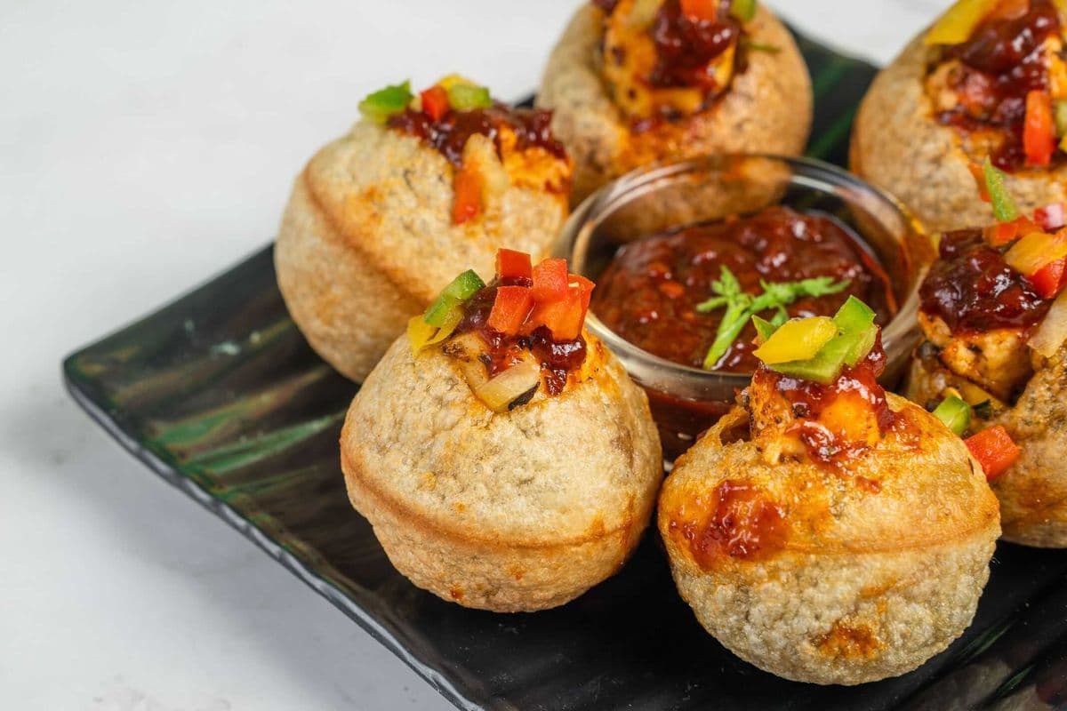 Paneer Schezwan Puchka or panipuri or Golgappa