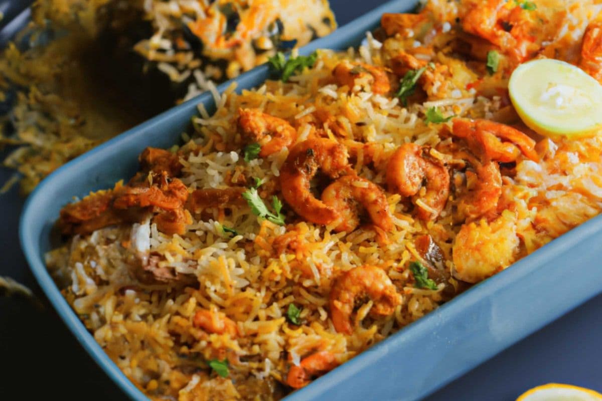Crevettes Biryani / Shrimp Biryani