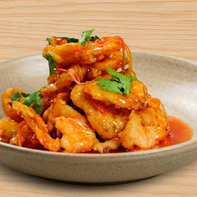 Sweet and Sour Fried Fish / Poisson frit sauce aigre-douce (RIZ ET SALADES)