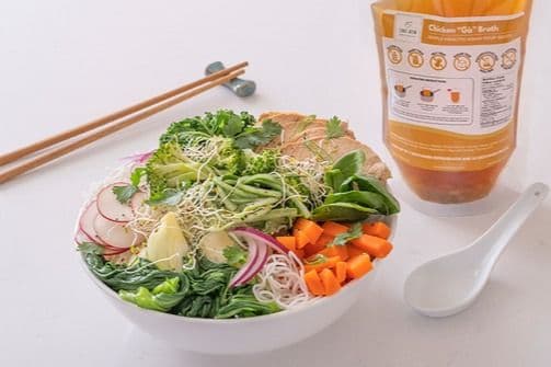 Chicken Vermicelli Noodle Soup with Veg