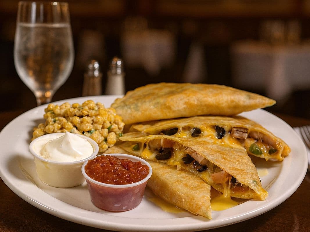 Quesadilla w/ Mexican Street Corn Salad