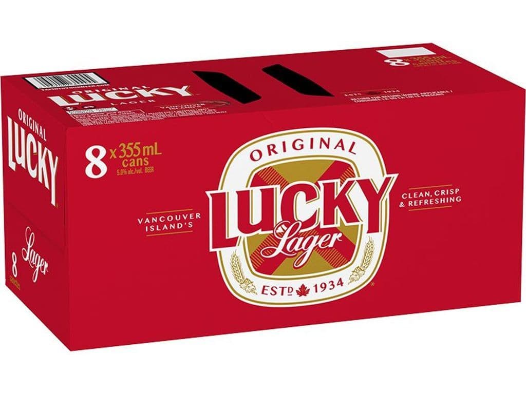 Lucky Lager Cans (355 ml x 8 ct)