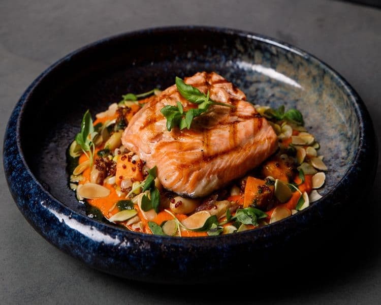 GF Seared Salmon Romesco