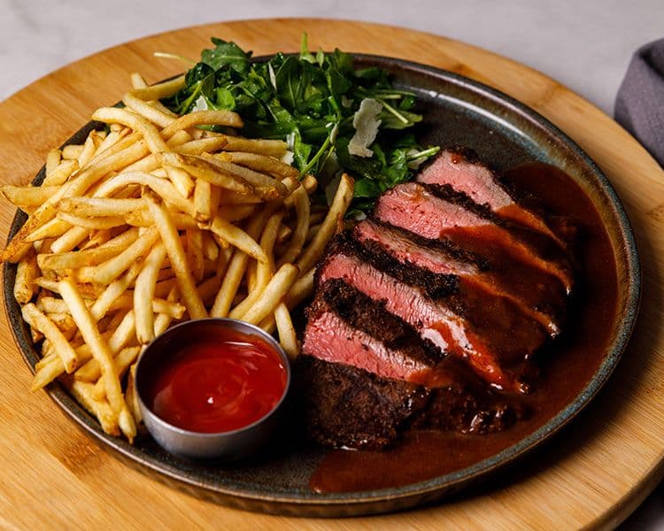 8oz Flat Iron Steak Frites