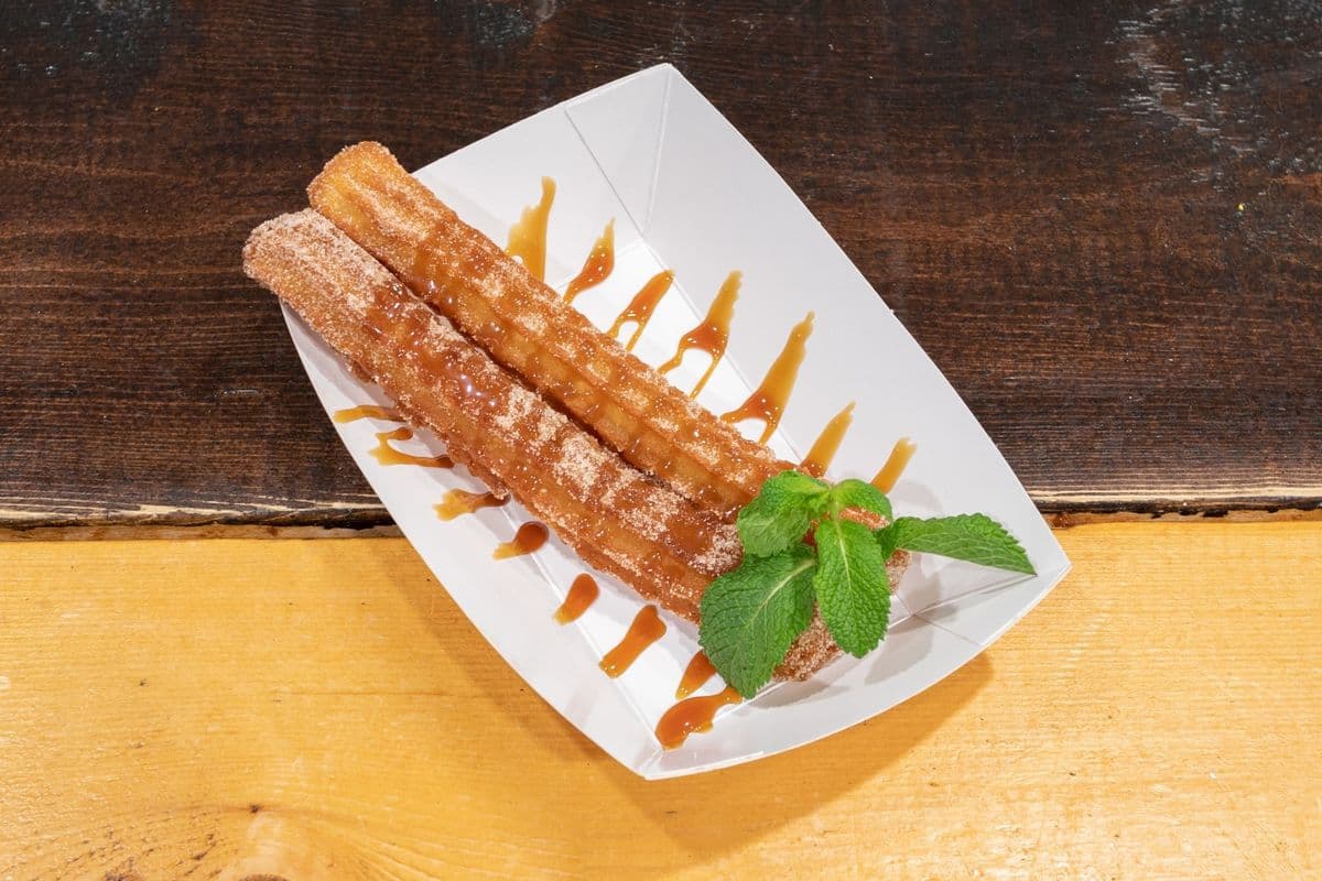 Churros with Caramel Sauce