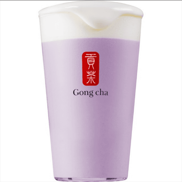 Milk Foam Taro Milk Tea Thé au lait au taro avec mousse au lait