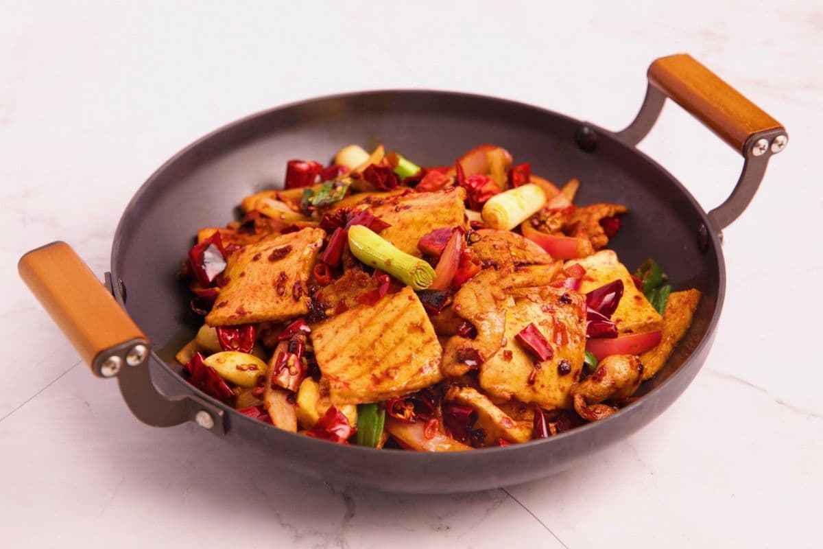 169. Stir-Fried Chiba Tofu with Pork and Chilli Pepper - 干锅千页豆腐