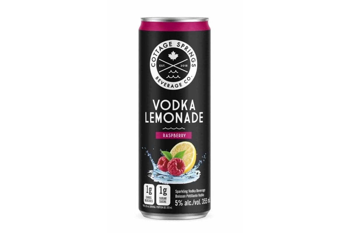 Cottage Springs Beverage Co. Vodka Lemonade, Raspberry (1 x 355ml)