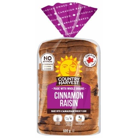 Country Harvest Raisin Cinnamon Bread West 600g