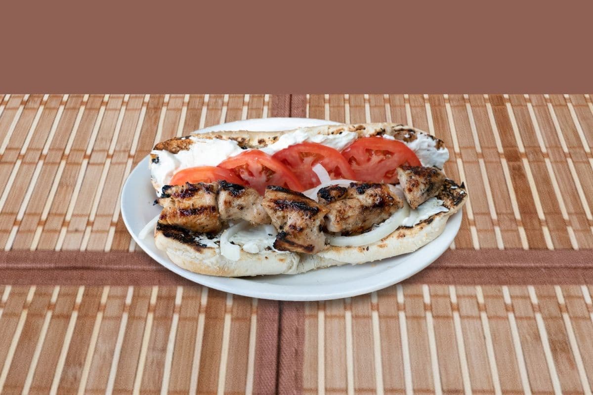 Chicken Souvlaki on a Pita or Bun