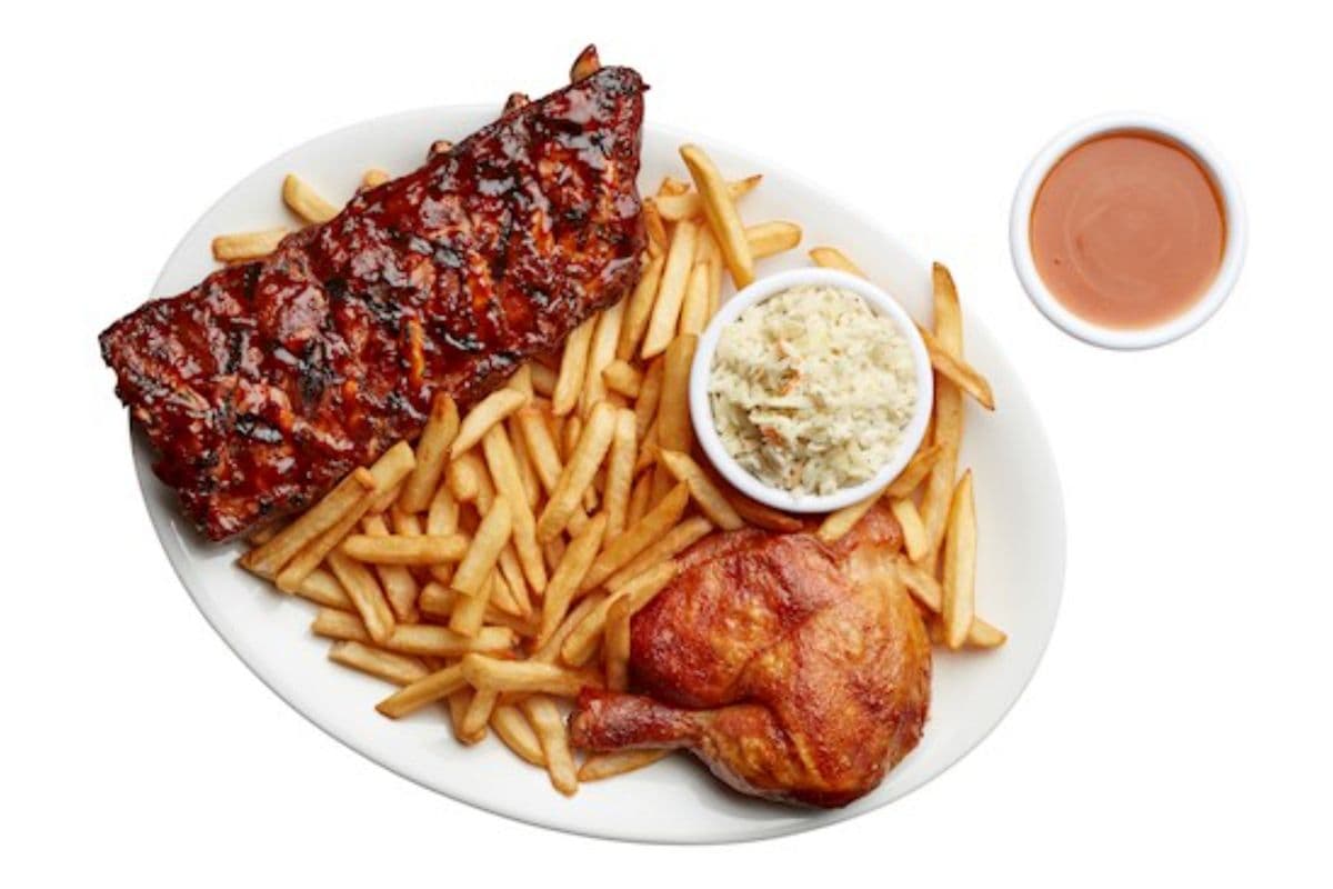 Demi côtes et cuisse de poulet / Half Ribs and Chicken Leg