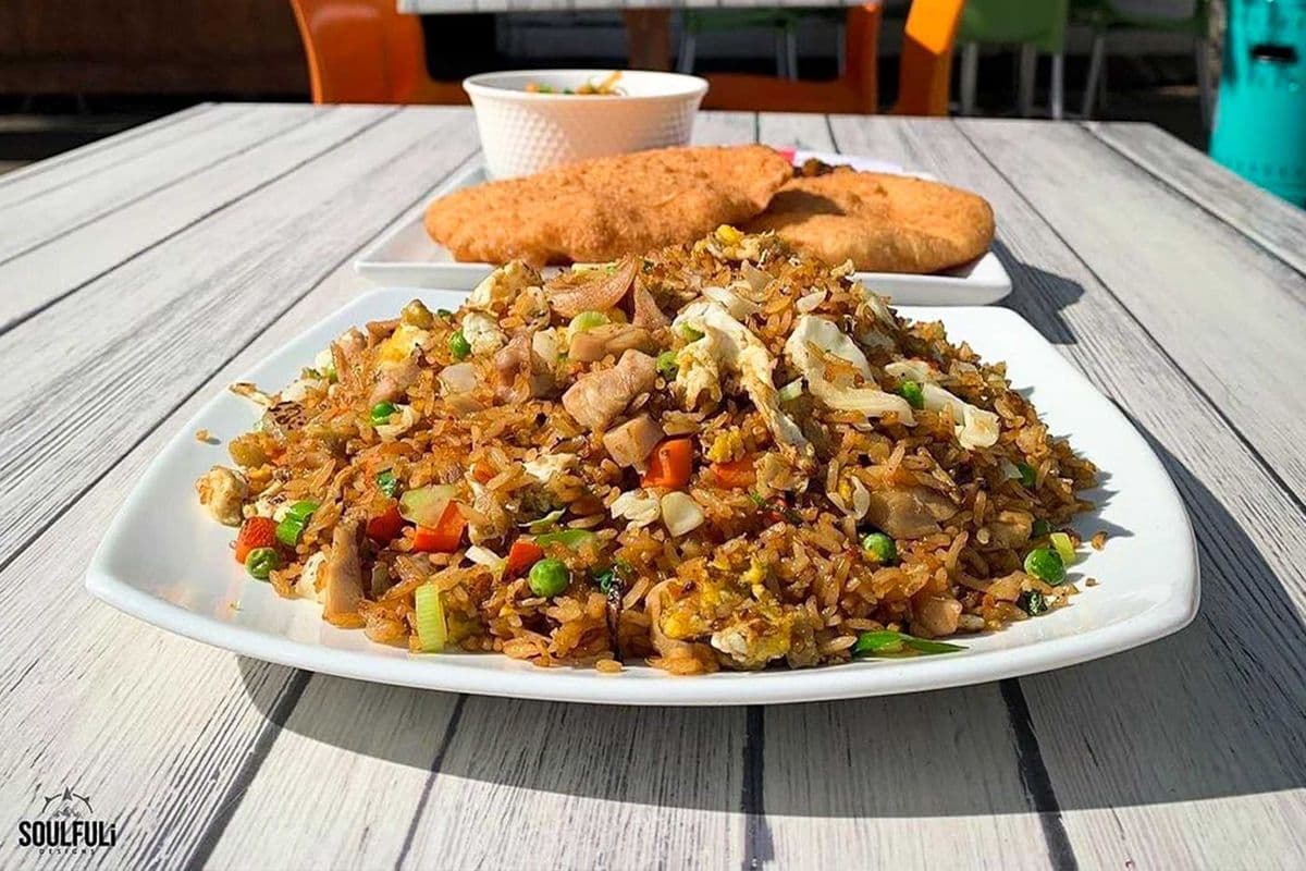 Ginger Egg Fried Rice (Chicken or Lamb)