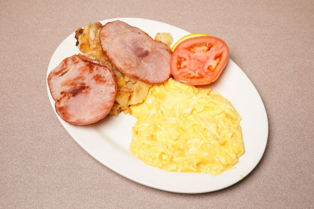 Three Eggs with Ham