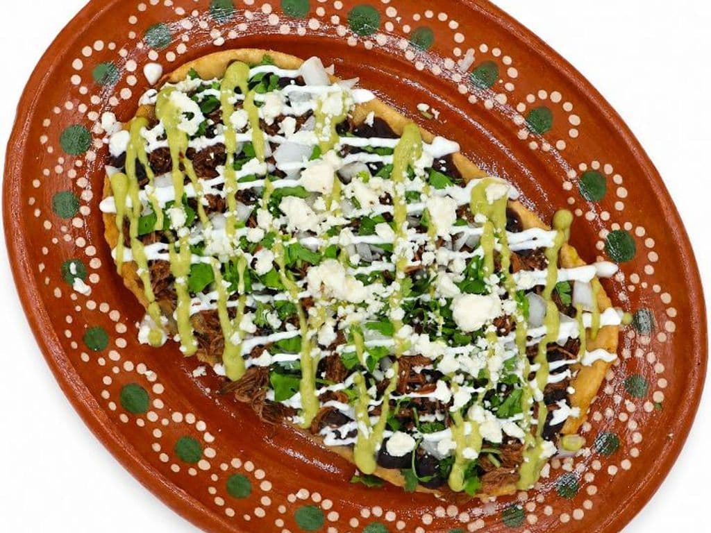Beef barbacoa Huarache