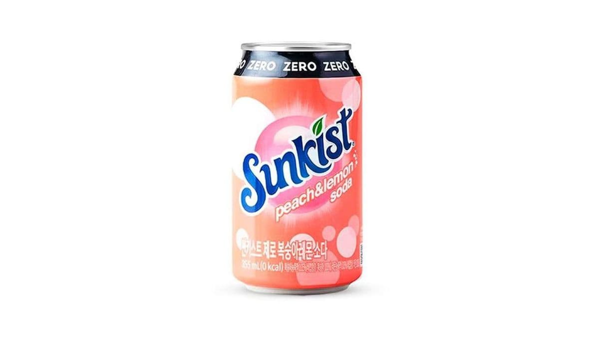 KWANGDONG Sunkist Zero Peach Lemon Soda - KOREA