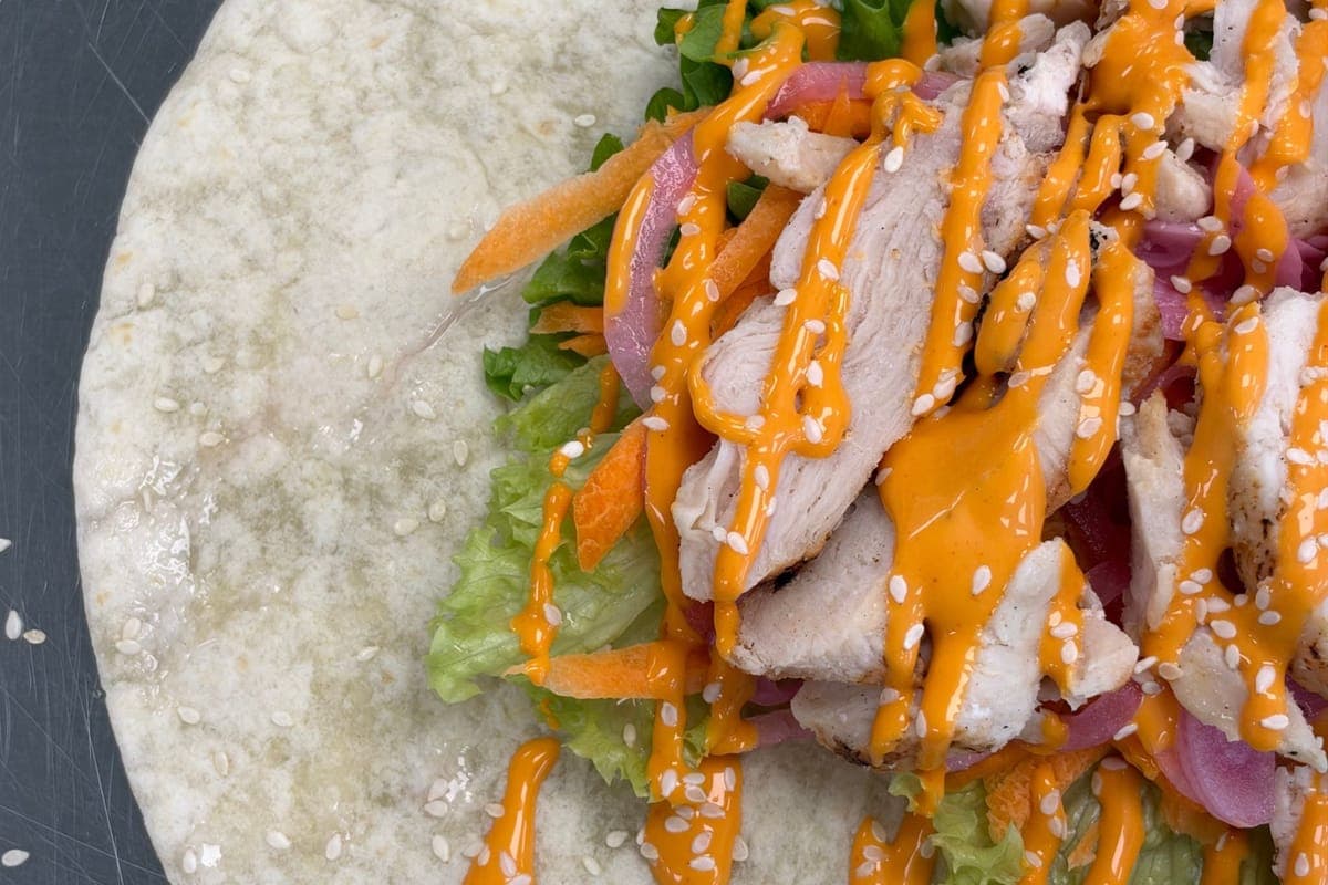 Spicy Asian Style Chicken Wrap
