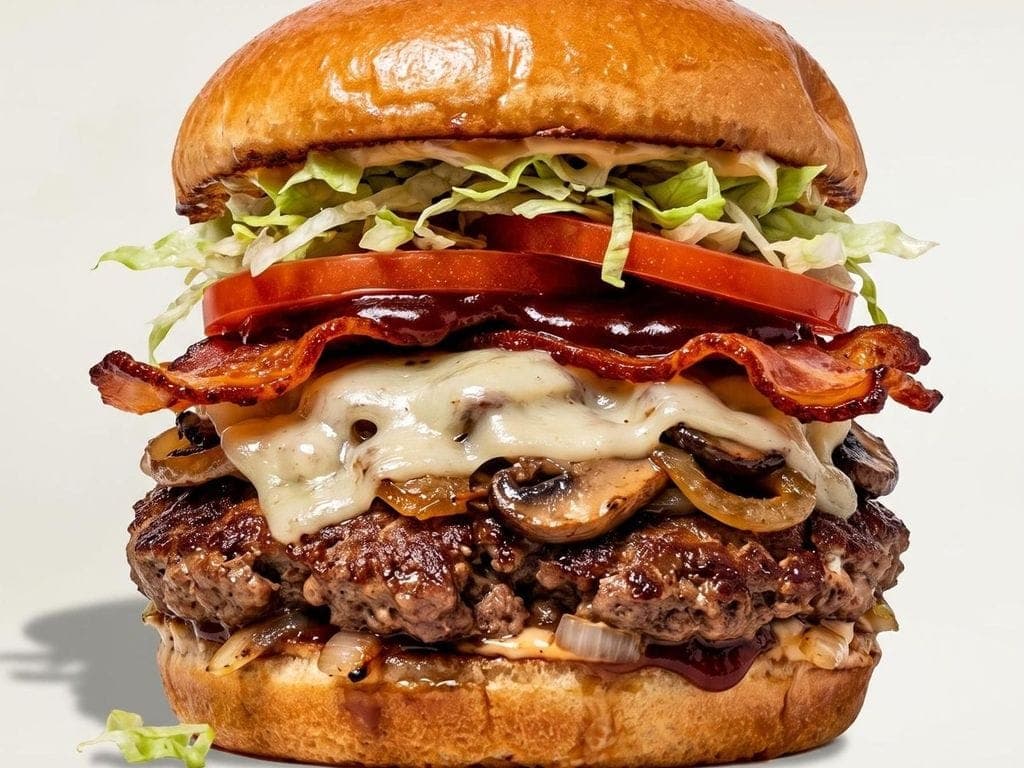 Mushroom Bacon Swiss Burger