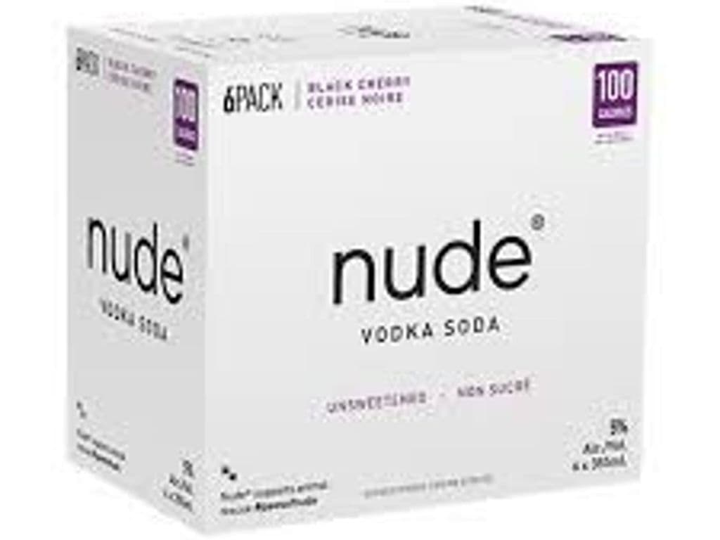 Nude Black Cherry Vodka Soda Cans (355 ml x 6 ct)