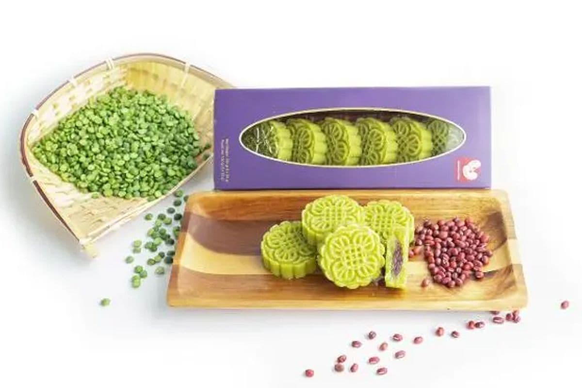 Traditional Flavoured Green Pea Cake and Adzuki Bean Filling 红豆馅传统绿豆糕