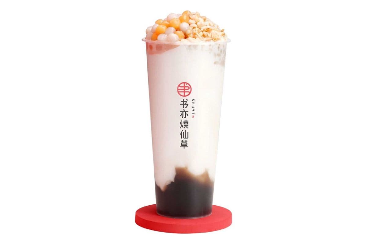 Coconut Grass Jelly Milk Tea 椰椰烧仙草