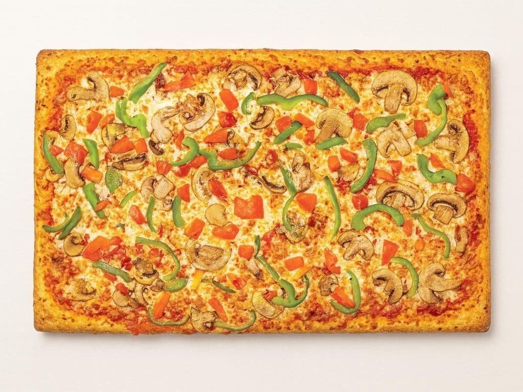 Square Vegetarian Pizza