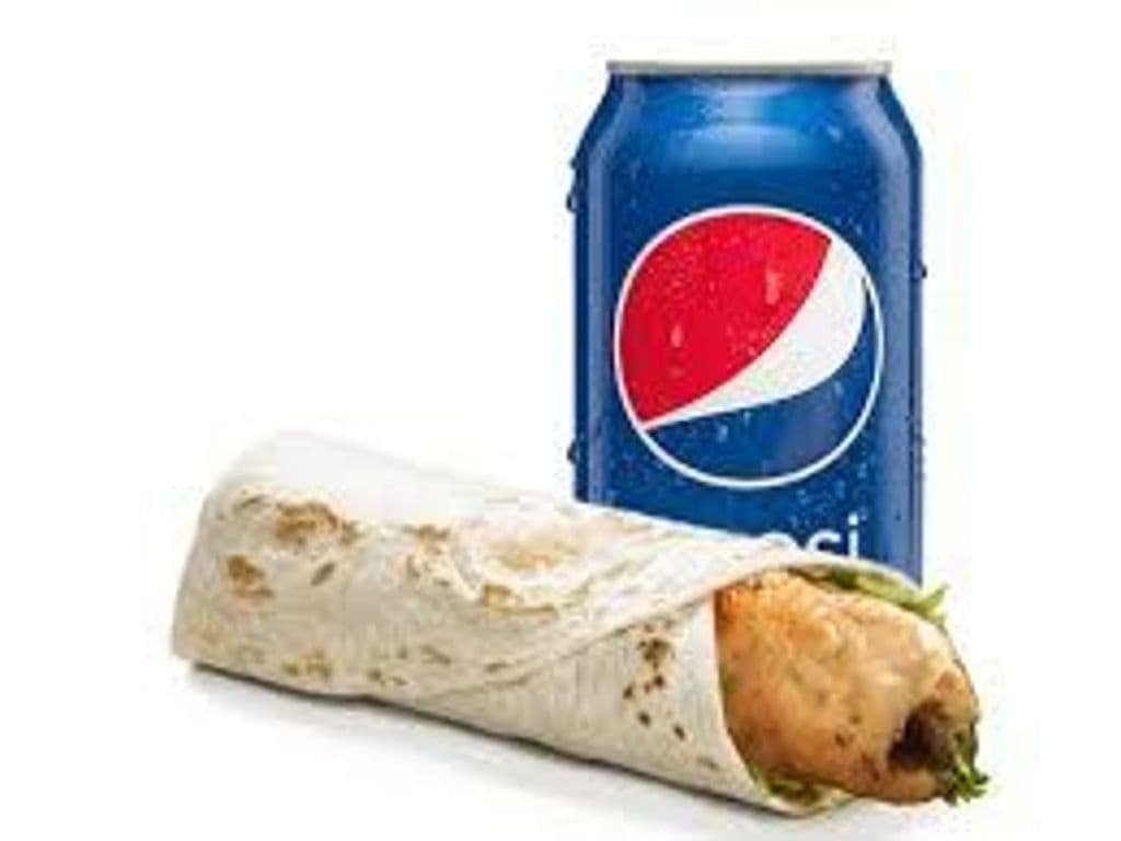 Chicken Kabab Roll With Drink