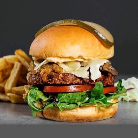 Gruyere & Mushroom Veggie Burger