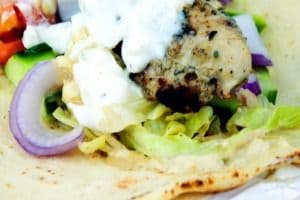 Chicken Souvlaki Pita Sandwich